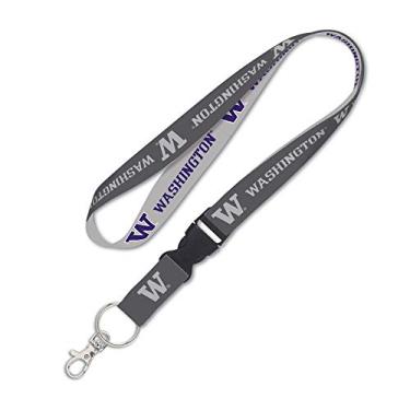 Imagem de Cordão WinCraft Washington Huskies com fivela removível, 2,5 cm - Roxo e Cinza