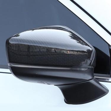 Imagem de LAVIYE Espelhos retrovisores do carro tampa decorativa ABS fibra de carbono produto de modificação exterior, para Mazda CX-5 CX5 2017 2018 2019 2020 2021