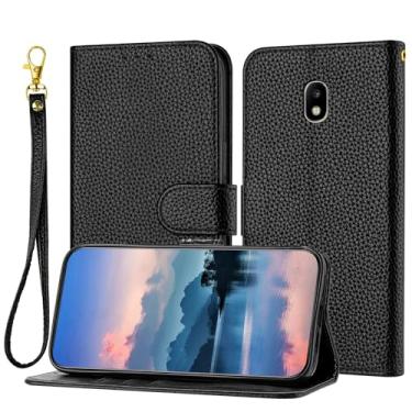 Imagem de Capa protetora para telefone Wallet Case Compatible with Samsung Galaxy J530/J5 2017/J5 Pro 2017 for Women and Men,Flip Leather Cover with Card Holder, Shockproof TPU Inner Shell Phone Cover & Kicksta