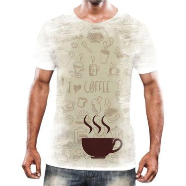 Imagem de Camiseta Camisa Estampas Eu Amo Café Coffee Grãos Arte Hd 2 - Enjoy Sh