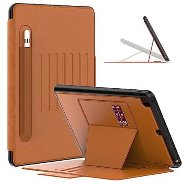 Imagem de QYiiD Capa à prova de choque para iPad 6ª/5ª geração 2018/2017, capa protetora fina durável e resistente com suporte magnético e capa de hibernar/despertar e suporte de lápis para iPad 9,7/Air 2/Pro