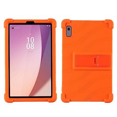 Imagem de QYiiD Capa para Tab M9 de 2023, à Prova de Choque, Suporte para Visualização de Vídeos, Fácil Limpeza, Resistente à Água, Laranja