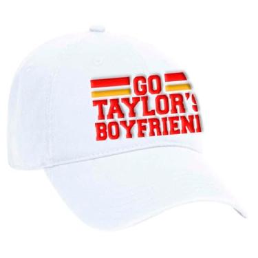 Imagem de Trenz Shirt Company Boné feminino engraçado Go Taylor Boyfriend bordado pai boné de beisebol, Branco, Tamanho Único