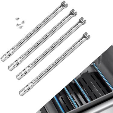 Imagem de YOUFIRE Tubos de queimador adequados para Weber Genesis 300 Series E-310, S-310, E-320, S-320, E-330, S-330, EP-310, EP-320, EP-330, CEP-310, CEP-320, CEP-330, conjunto de tubos de 4 queimadores 49,5