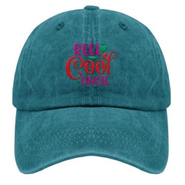 Imagem de Boné de beisebol Reel Cool Uncle Trucker Hat for Women Fashion Bordado Snapback, Azul ciano, Tamanho Único