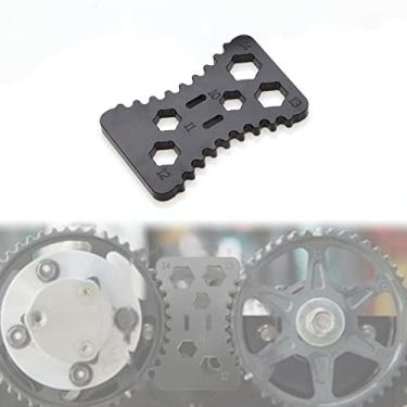 Imagem de URLWALL Ferramenta de bloqueio de eixo de comando para Mazda Miata X-5 1990-2005, ferramenta de instalação de correia dentada de alumínio do motor da came, ferramenta de parafusos de trava de eixo para segurar a engrenagem da came (preto)