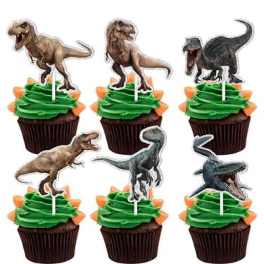 Imagem de S-Cp-0067 Sorvete de Frutas Sobremesa Cupcake Topo Colorido Glitter Feliz Aniversário Tema Pop Tema Decoração Suprimentos Chá de Bebê Meninos Meninas Decorações de Festa de Aniversário