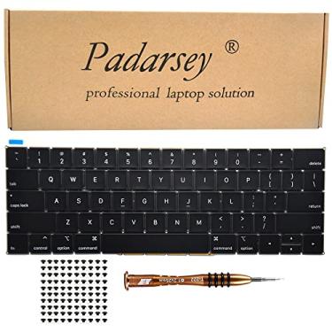 Imagem de Padarsey Novo teclado A1989 A1990 layout dos EUA compatível com MacBook Pro 13 polegadas 15'' A1990 A1989 teclado 2018 ano + parafusos de teclado + chave de fenda