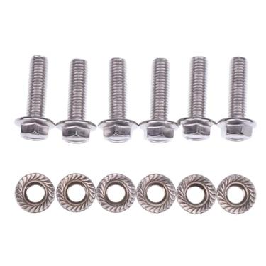 Imagem de JZGRDN Kit de parafusos de coletor de escape de 6 peças 03423 M10X1,5-35 mm compatível com Scion TC 2007-2010, 2002-2006 ES300 ES330, 1988-2010 Toyota 4Runner 2WD, Corolla All Trac, Camry, Corolla