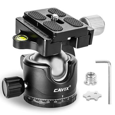 Imagem de Suporte de cabeça esférica, cabeça de tripé para câmera CAVIX de 36 mm com placa de liberação rápida Arca Swiss de 1/10.2 cm para tripé, monopé, DSLR, câmera, carga de 15 kg