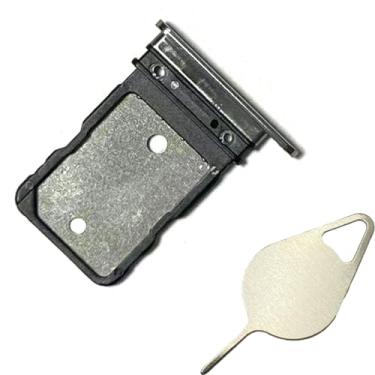 Imagem de SECRETIGER Suporte de bandeja de cartão SIM com pino de substituição para Google Pixel Fold G9FPL Acesso fácil ao cartão SIM - Porcelana