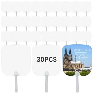 Imagem de GEKIXUTP Conjunto portátil de 30 leques de igreja de sublimação (30 ventiladores de sublimação)