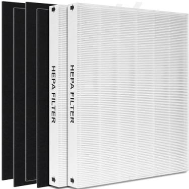 Imagem de WOCASE Filtro de substituição HEPA verdadeiro AP-1512HH-FP, compatível com purificador de ar Coway AP-1512HH, AP-1512HH-FP, AP-1518R, AP-1519P, item nº 3304899 (2 filtros HEPA + 4 pré-filtros de odor)