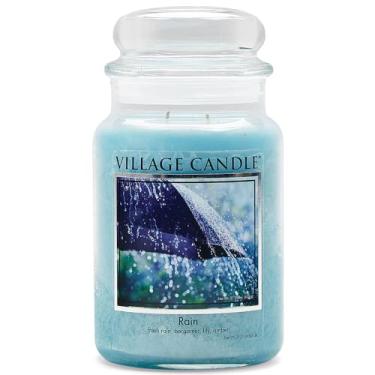 Imagem de Village Candle Vela perfumada com pote de boticário de vidro grande, 600 g, azul