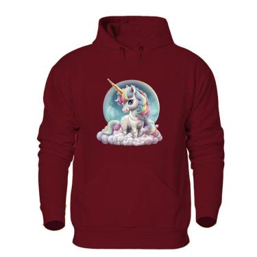 Imagem de Blusa de Frio Feminina Abrigo Moletom Quentinho Estampa Unicornio Confortavel Macia