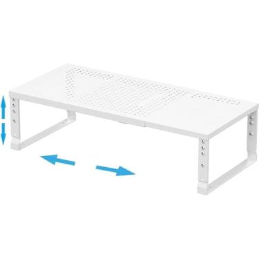 Imagem de Wobmmi Porta-temperos expansível, ajustável e empilhável, organizador de prateleira de bancada de cozinha, prateleiras de armazenamento de despensa de metal - solução de armazenamento que economiza