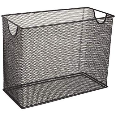Imagem de U Brands Suporte de arquivos para pendurar mesa de aço de malha, tamanho carta, 31,5 cm x 24,2 cm x 14 cm, preto - 457U00-06