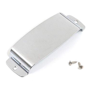 Imagem de FarBoat Peça de reposição da capa de captador com parafusos para guitarra baixo Jazz (prata)