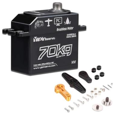 Imagem de GoolRC Servo digital GX3370BLS 70KG IP67 Servo de direção à prova d'água 180°, corpo inteiro, de metal, engrenagem de aço inoxidável, servomotor de motor sem escovas para 1/8 1/5 RC Crawler de carro, barco, avião, helicóptero robô