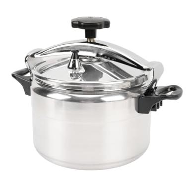 Imagem de Panela de Pressão de Alumínio 7L Com Design de Orelha Dupla, Grande Capacidade 7L, Sem Revestimento, Cozimento Rápido, Fogão a Gás, Pressão de Segurança de 50-70kpa, para 5-6
