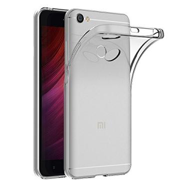 Imagem de Capa para Xiaomi Mi Redmi Note 5A / Redmi Note5A Prime/Redmi Y1 / Redmi Y1 Lite (5,5 polegadas) MaiJin Capa Traseira Transparente de Gel de Borracha TPU Macio