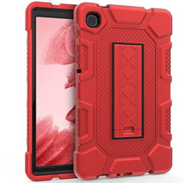Imagem de Rantice Capa para Samsung Galaxy Tab A7 Lite 8,7 polegadas 2021, capa híbrida à prova de choque resistente com suporte para Samsung Galaxy Tab A7 Lite modelo SM-T220/T225 (vermelho + preto)