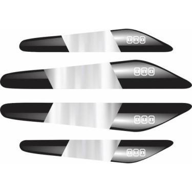 Imagem de Kit Adesivos Protetores De Maçaneta Cromado Fiat Uno Vivace - Resitank