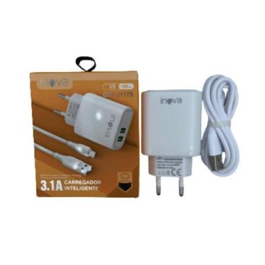 Imagem de Carregador 40W 3.1A P/ Celular Carregamento Inteligente 2 entradas USB