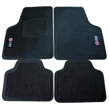 Imagem de Tapete Pvc 04 Peças Bordado Fiat Uno 2001 Logo Preto - Requinte