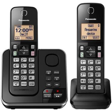 Imagem de Telefone Sem Fio Panasonic KX-TGC362LAB - 2 Bases - com Bina - 110V - 
