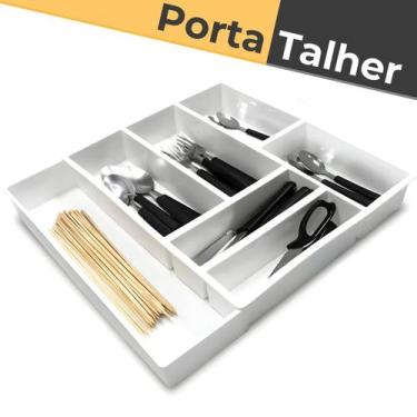 Imagem de Organizador Talher Branco C/ Extensor P/ Gaveta Modular - Paramount