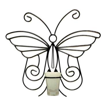 Imagem de Arandela Borboleta 30 Cm Vela Branca Castiçal Candelabro - Velitas (r)