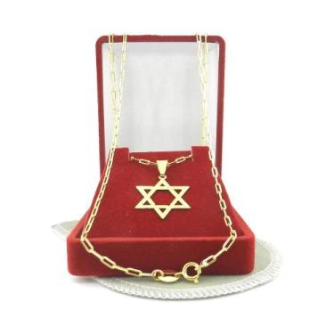 Imagem de Corrente Masculina 50cm 2mm Estrela Folheado Ouro 18k CR544 - WNBIJOUT
