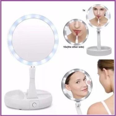 Imagem de Espelho de LED Portátil Articulado Dupla Face Para Make My Fold Jin Ge