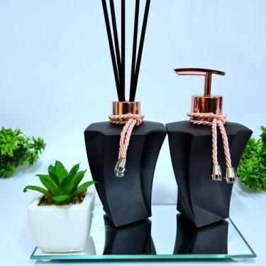 Imagem de Kit Lavabo, Difusor, Saboneteira E Bandeja, Elegance 220 Ml - R&A, Ele