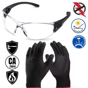 Imagem de Kit Epi Oculos Dieletrico Uv Luva Antiestatica Pu Multi Tato Tricotada