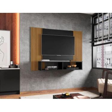 Imagem de Painel Navi para Tv até 42 polegadas - Preto/Ripado - INCLUSO SUPORTE 