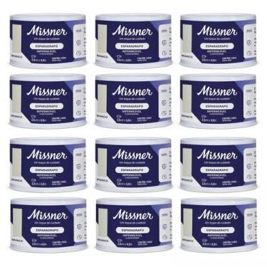 Imagem de Kit 12 Esparadrapo Impermeável 2,5cm X 4,5m Branco - Missner
