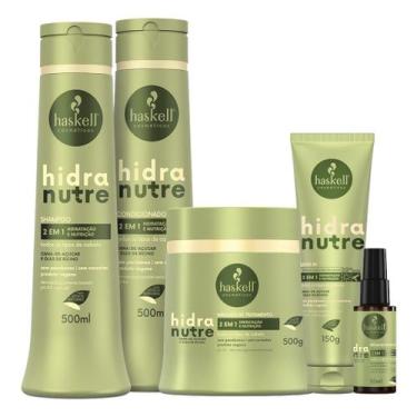 Imagem de Kit Haskell HidraNutre Sh Cond Máscara 500ml 5 Itens Completo