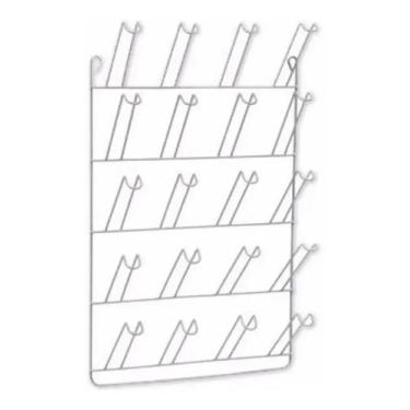 Imagem de Suporte Escorredor Porta 20 Copos De Parede Cromado Aramado - Ana Deco