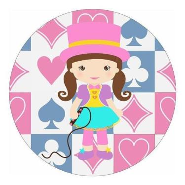 Imagem de Painel Redondo 3D Sublimado Circo Rosa Frd-359 - Felicitá