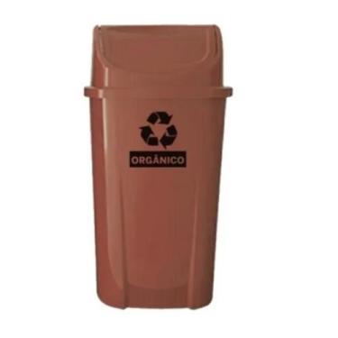 Imagem de Lixeira Basculante 60 Litros Várias Cores Coleta Seletiva Sem adesivo 