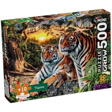 Imagem de Mini Puzzle 500 peças Tigres - Grow