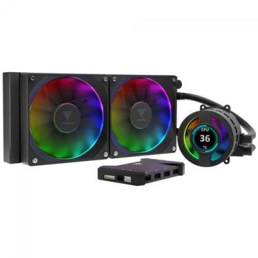 Imagem de Water cooler gamdias chione p3-240u rgb 240mm - preto