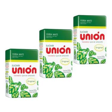 Imagem de Kit 3 Ervas Mate Chimarrão Importada Argentina Union Suave 500g - Unió