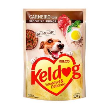 Imagem de Ração Úmida Keldog Sachê para Cães Sabor Carneiro com Brócolis e Linha