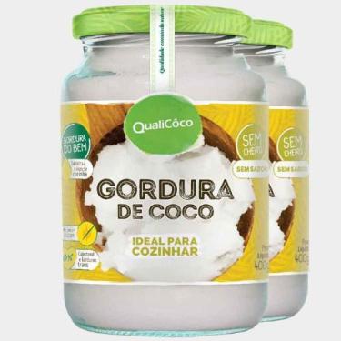 Imagem de Gordura de Coco Qualicoco 400g Kit 02 Und - Qualicôco