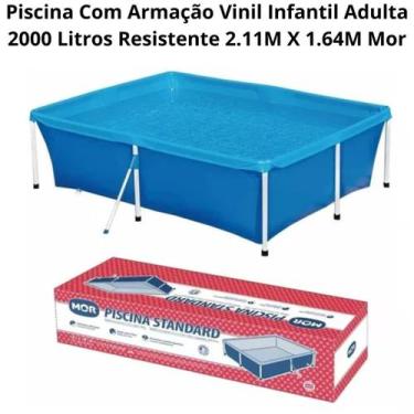 Imagem de Piscina Estrutural Com Armação Vinil Infantil Adulta 2000 Litros Resis