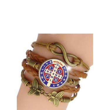 Imagem de Pulseira Feminina Vade retro Satana Medalha de São Bento VRSNSMV SMQLI