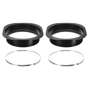 Imagem de PATIKIL Flange de conector de duto de 30,5 cm, pacote com 2 placas de parede de ventilação para secadora quadrada a redonda reta com grampo para aquecimento de ar ventilação, ventilação, exaustor,